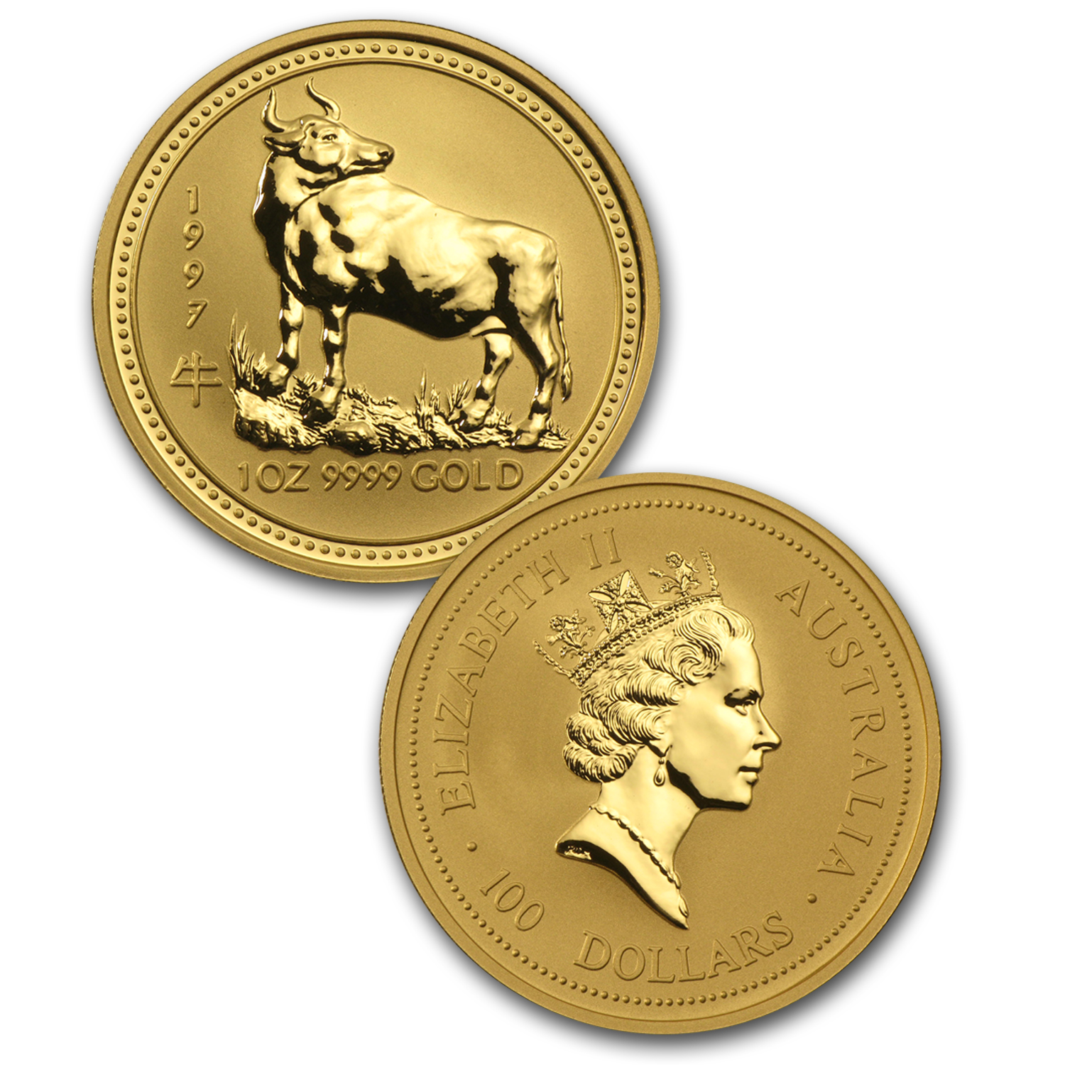 1996-2007 Australia 12-Coin 1 oz Gold Lunar Set BU (Series I